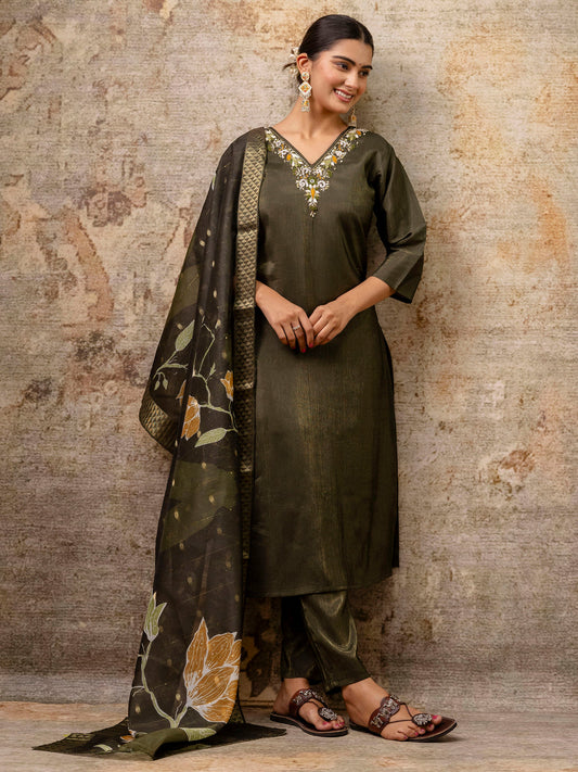 Dhiyona VV Women's Kurta and Pant Sets Simar Silk fabric