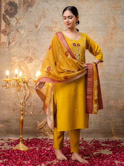 Dhiyona VV Women's Kurta and Pant Sets Simar Silk fabric