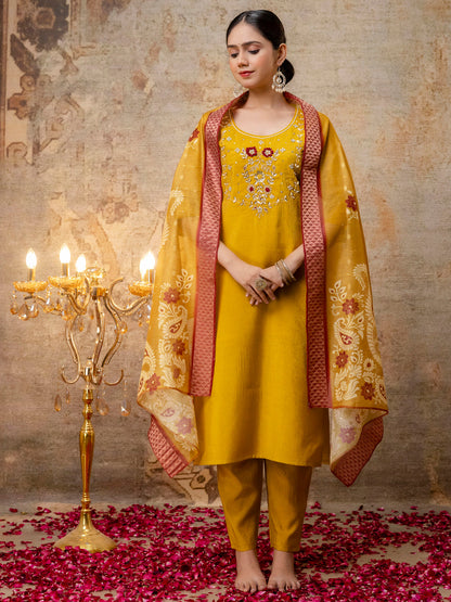 Dhiyona VV Women's Kurta and Pant Sets Simar Silk fabric