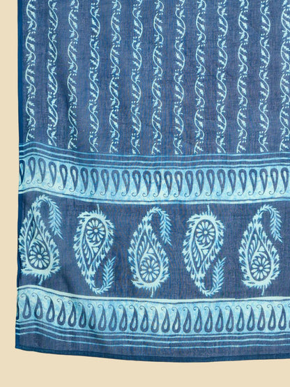 Dhiyona IE Women Paisley Printed Pure Cotton Kurta with Trousers & Dupatta