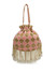 Dhiyona NR Droop Baby Pink & Gold Diamond Embellished Velvet Potli