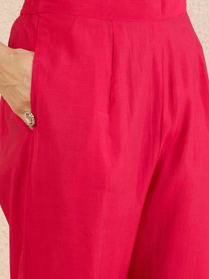 Women Ethnic Motifs Embroidered Regular Kurta with Trousers & With Dupatta