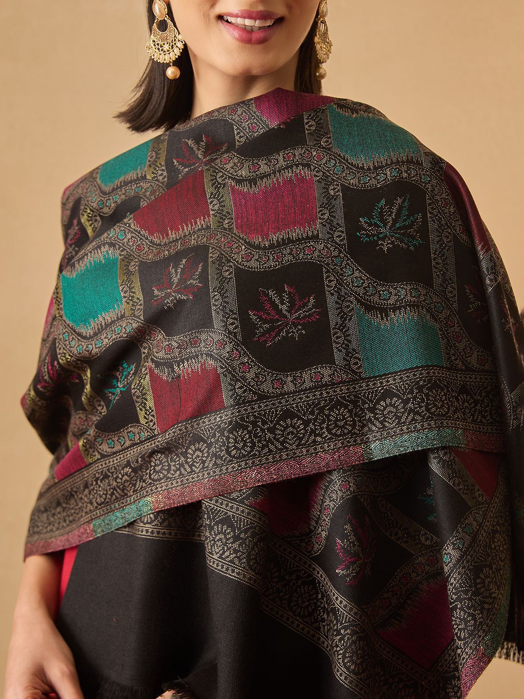 Dhiyona PA Ethnic Motifs Woven Design Shameem Kaani Shawl