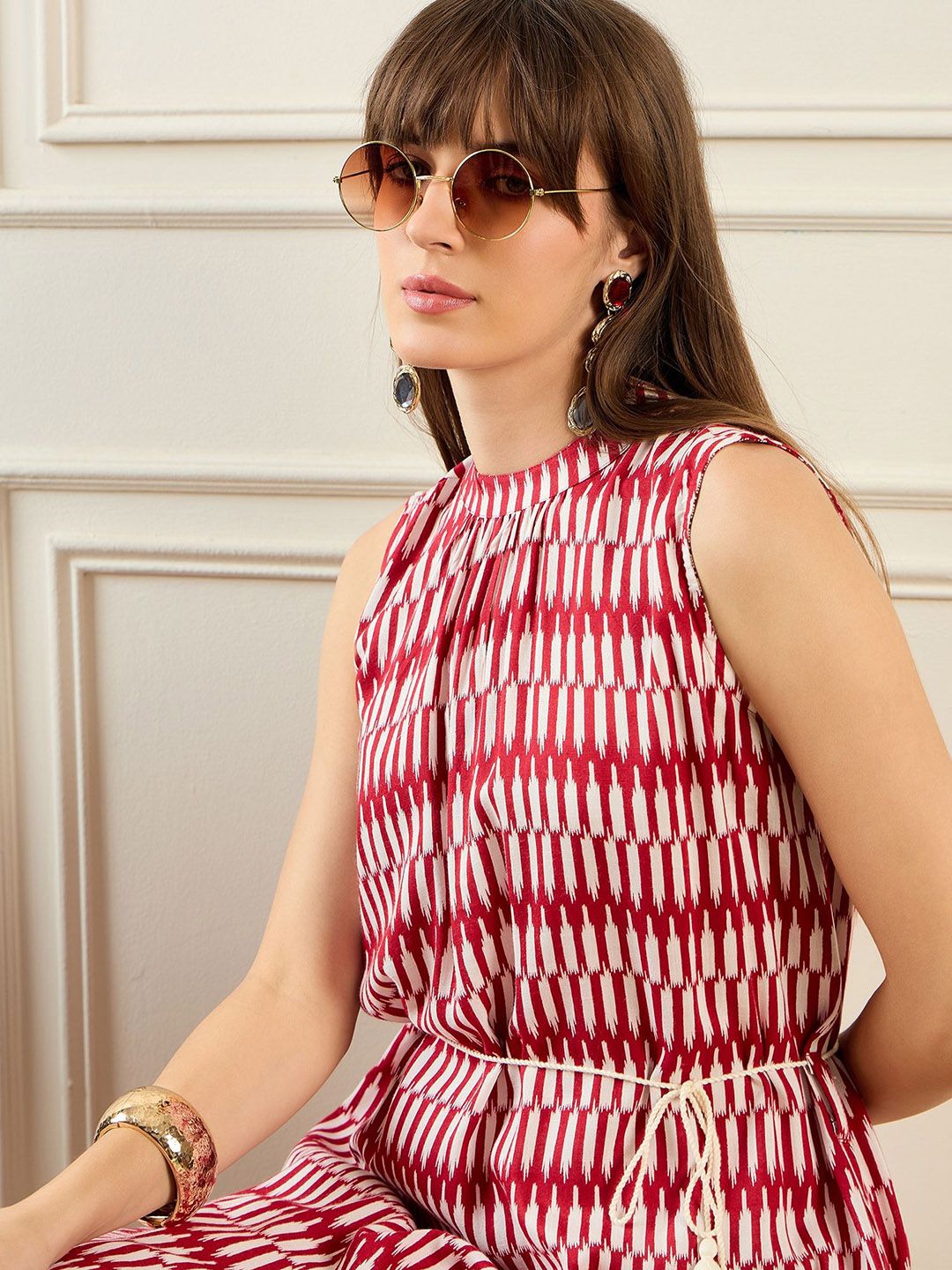 Dhiyona IE Geometric Printed A-line Kurta
