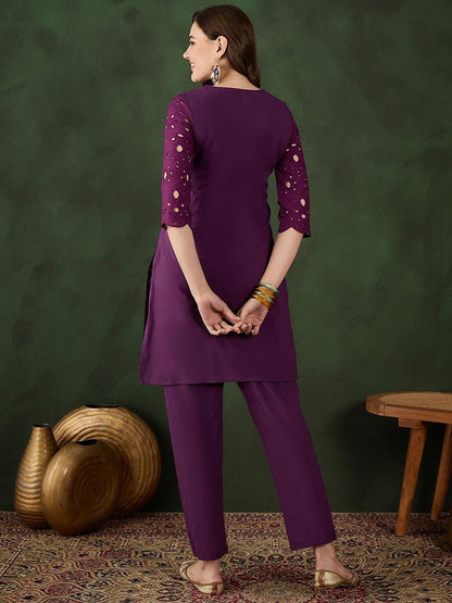 Dhiyona SN Women's Embroidered Pure Cotton Kurta & Trouser