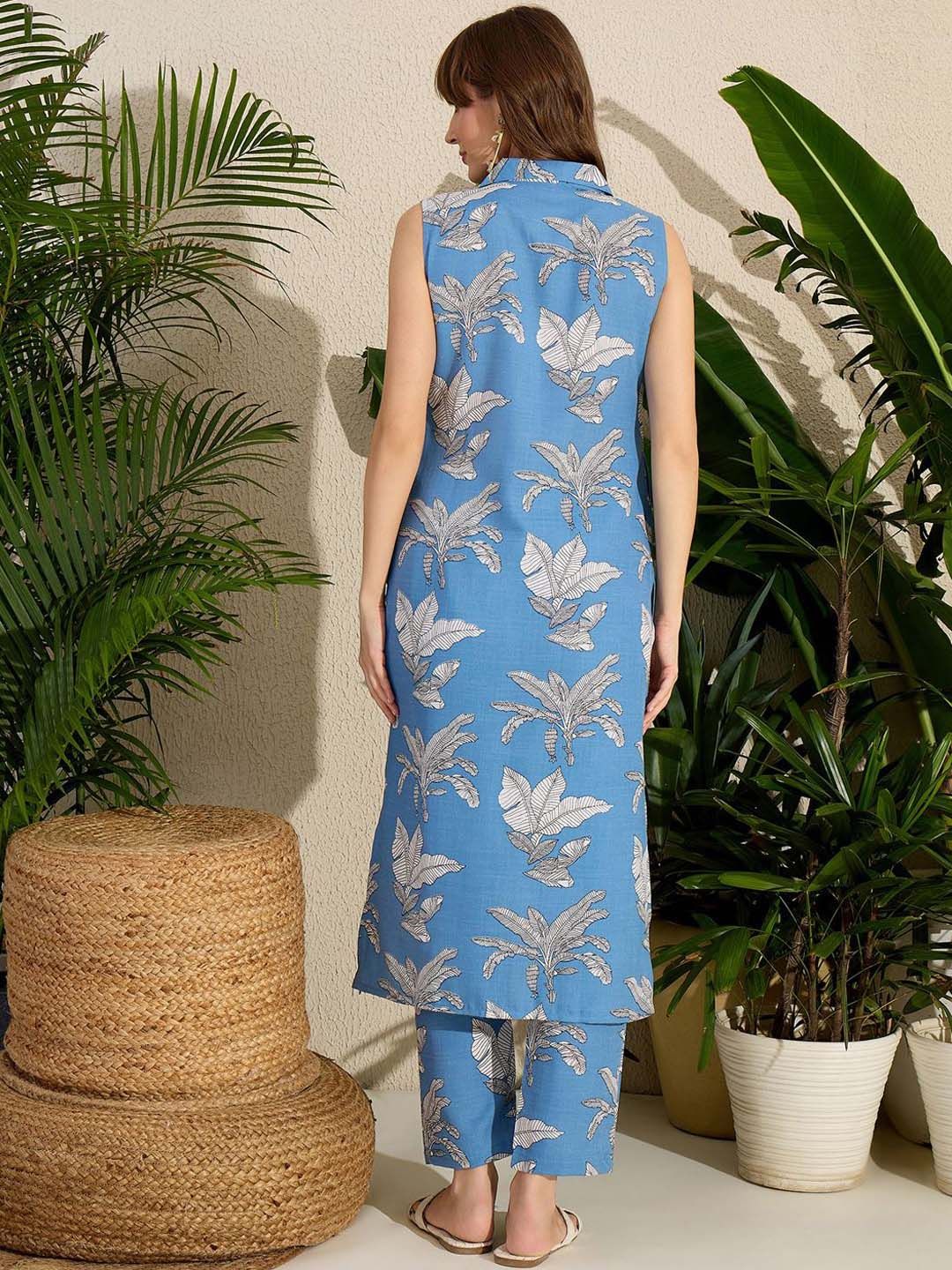 Dhiyona IE Women Printed Straight Kurta & Trousers Co-Ord Set