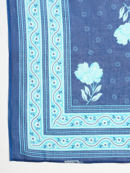 Dhiyona IE Women Floral Printed Regular Pure Cotton Kurta with Trousers & Dupatta