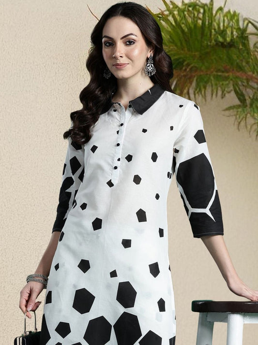 Women Printed Regular Pure Cotton Kurta with Trousers