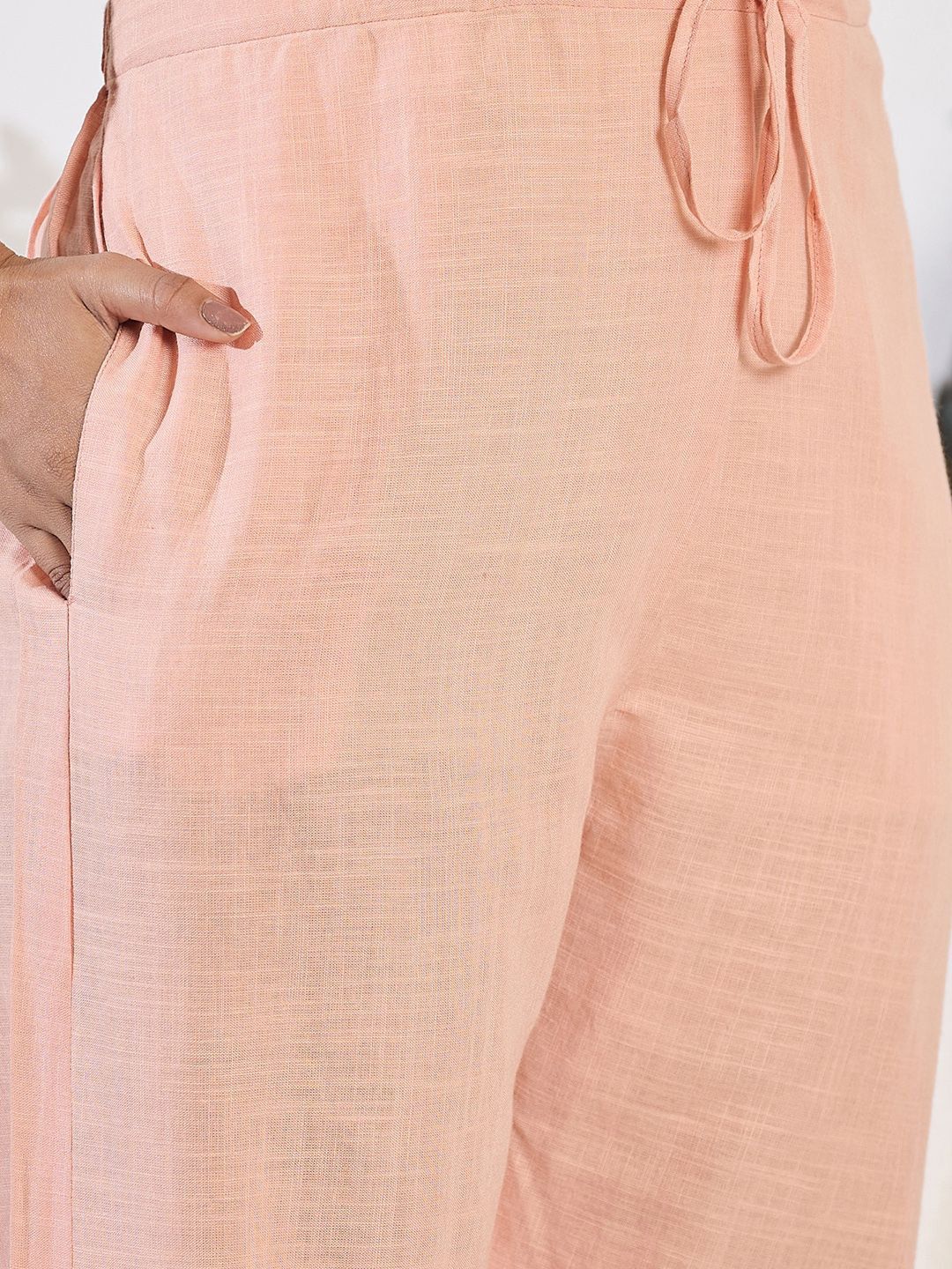 Dhiyona IE Floral Embroidered Thread Work Pure Cotton Kurta With Trousers & Dupatta