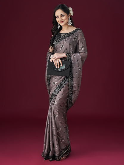 Dhiyona KS Women's Floral Printed Embellished Sarees