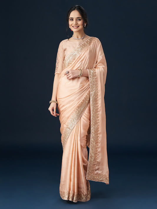 Dhiyona KS Women's Embellished Satin Sarees