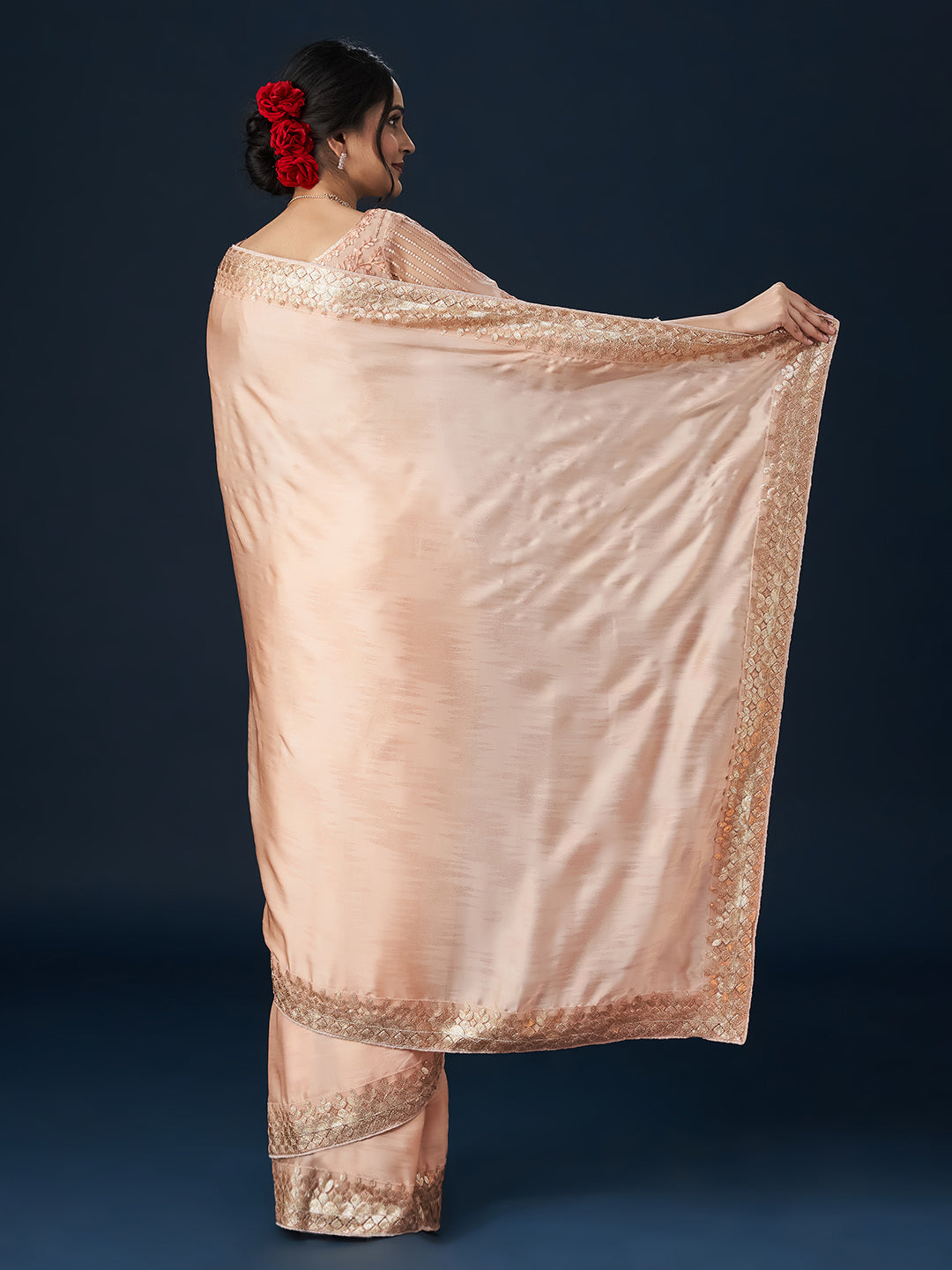 Dhiyona KS Women's Embellished Satin Sarees