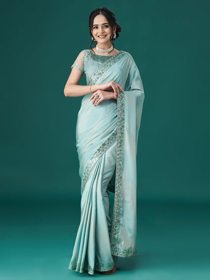 Dhiyona KS Women's Embellished Sequinned Saree