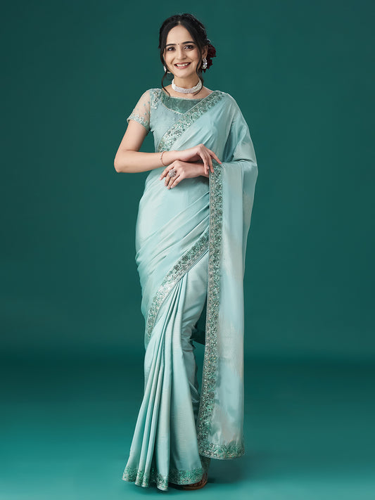Dhiyona KS Women's Embellished Sequinned Saree