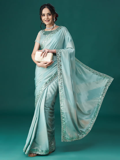 Dhiyona KS Women's Embellished Sequinned Saree