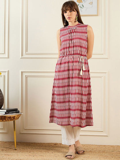 Dhiyona IE Geometric Printed A-line Kurta