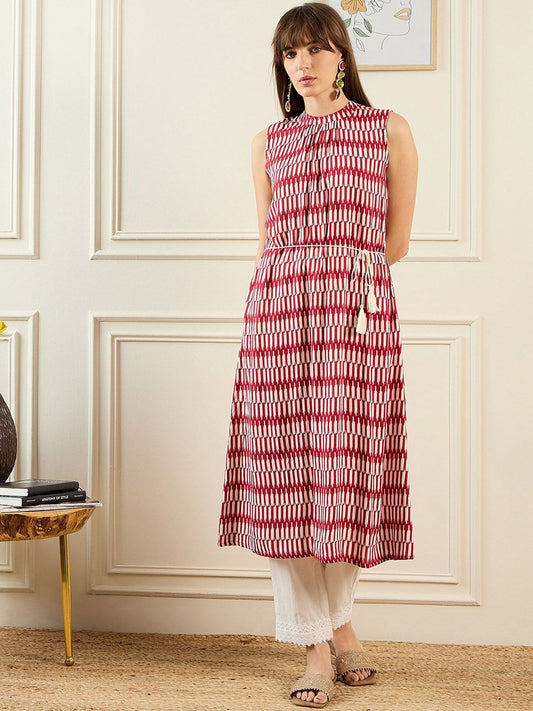 Dhiyona IE Geometric Printed A-line Kurta
