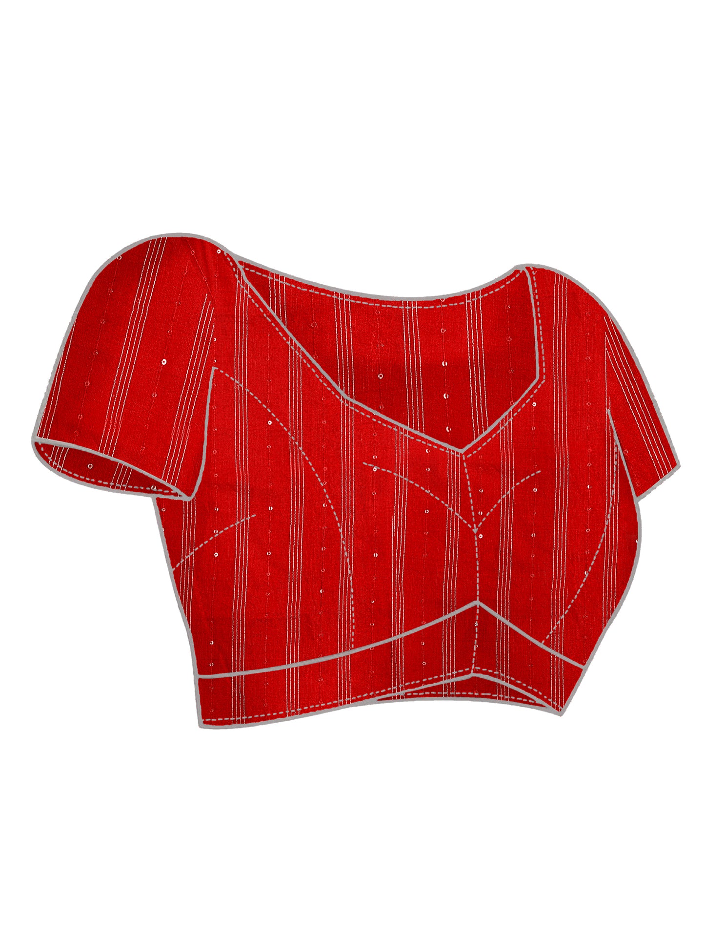 Women's Soft Silk Red Embroidered Designer Saree With Blouse Piece