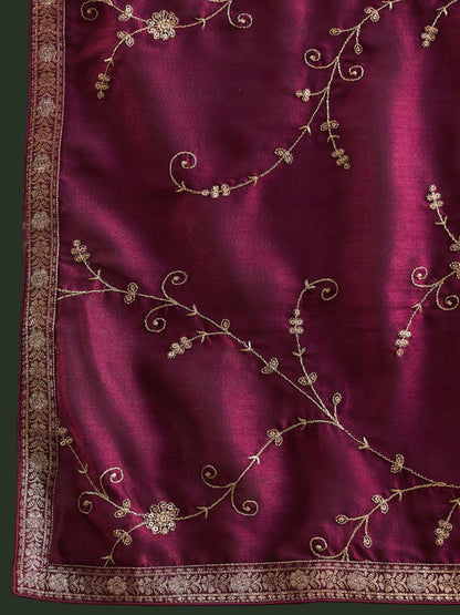 Dhiyona IE Ethnic Motifs Embroidered Kurta with Trousers & Dupatta