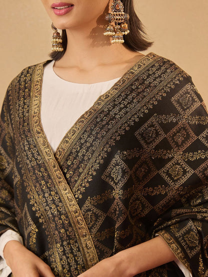 Dhiyona PA Ethnic Motifs Woven Design Mahtab Jamawar Shawl