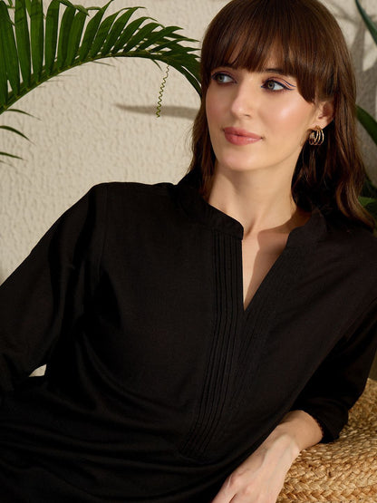 Adults-Women Woven Design Embroidered A-Line Kurta with Palazzos