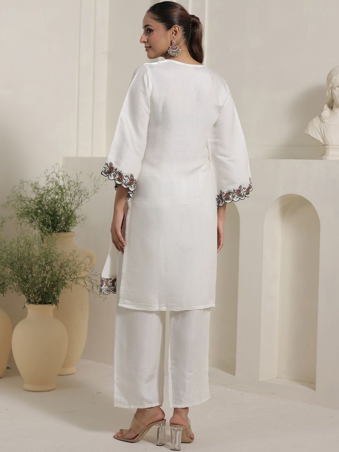 Women Ethnic Motifs Embroidered Kurta with Trousers & Dupatta