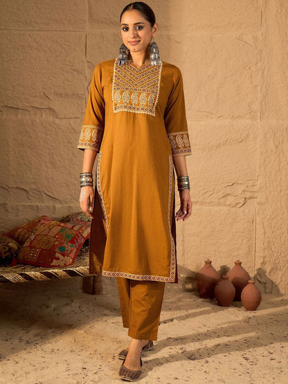 Women Printed Straight Pure Cotton Kurta Trousers With Printed Dupatta set