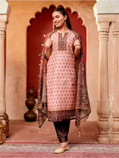 Dhiyona WP Women Ethnic Motifs Printed Kurta with Palazzos & Dupatta