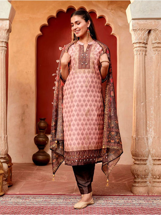 Dhiyona WP Women Ethnic Motifs Printed Kurta with Palazzos & Dupatta