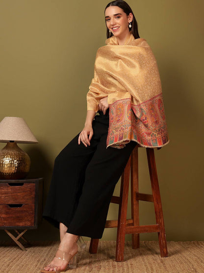 Dhiyona PA Ethnic Motifs Woven Design Shawl