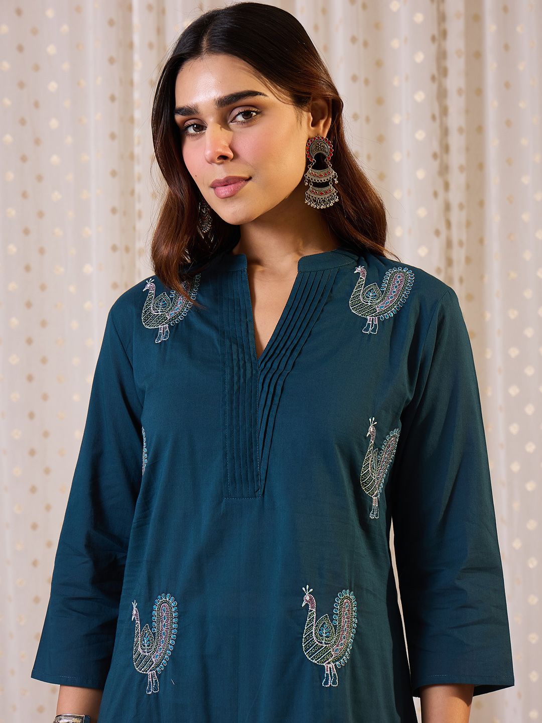 Dhiyona IE Embroidered Pure Cotton Tunic With Trouser