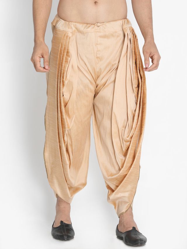 Men's Rose Gold Silk Blend  Dhoti