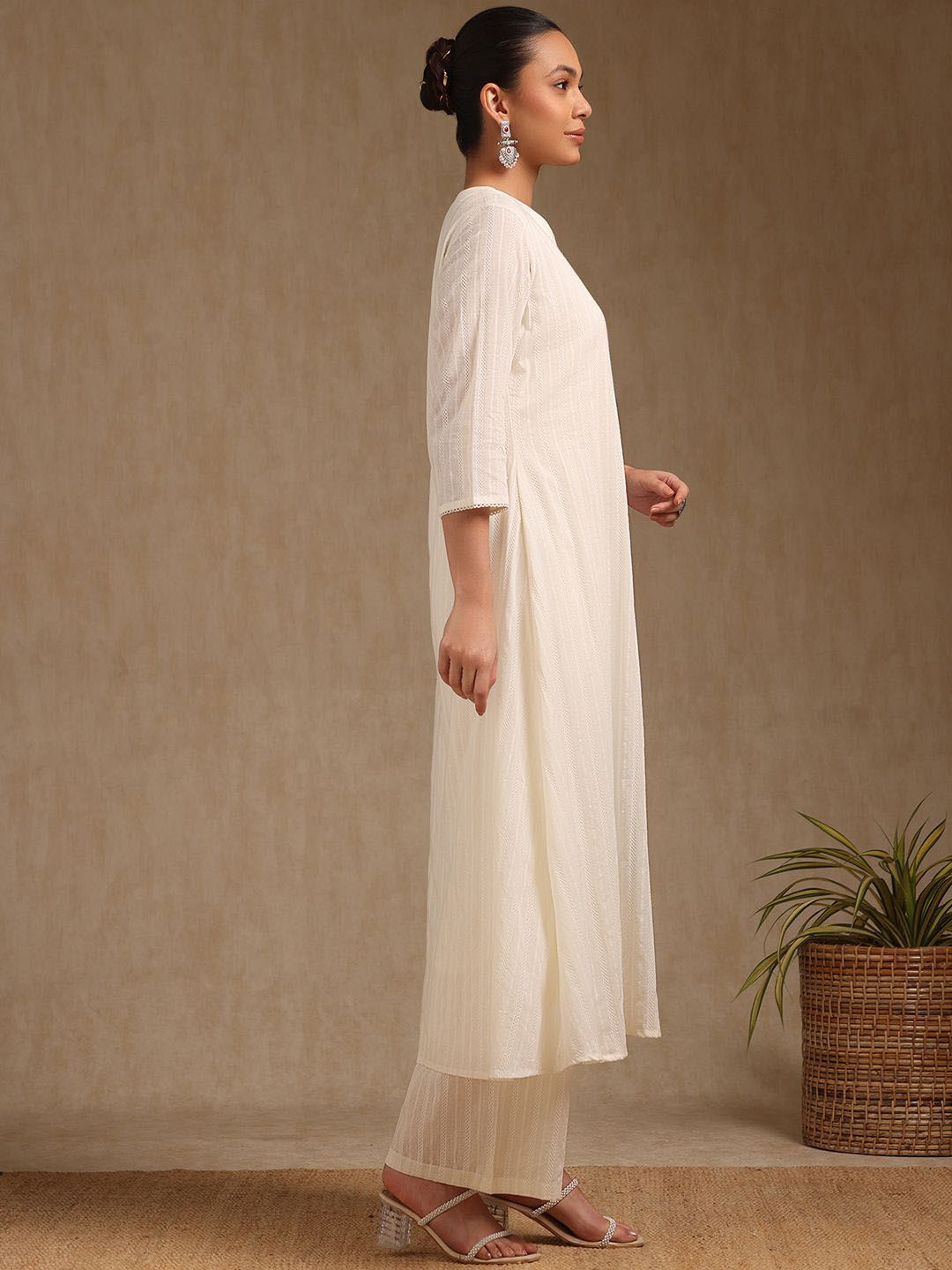 Dhiyona SO Women's Women Regular Pure Cotton Kurta with Palazzos