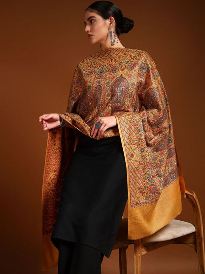 Dhiyona PA Women Ethnic Motifs Embroidered Shawl