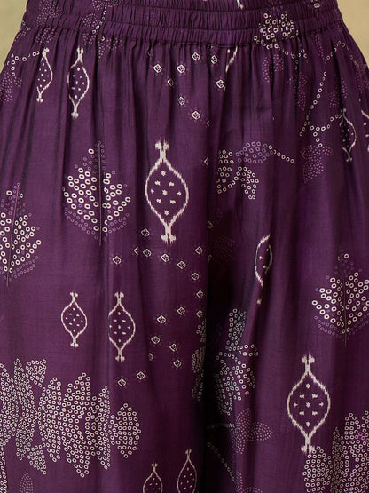 Dhiyona VA Women's Bandhani Printed Kurta with Trousers
