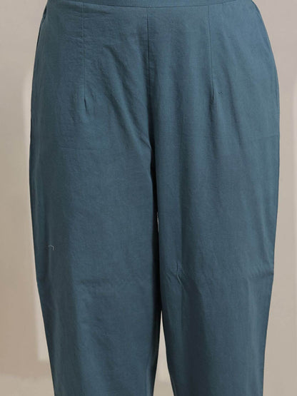 Women Embroidered Pure Cotton Kurta With Trouser