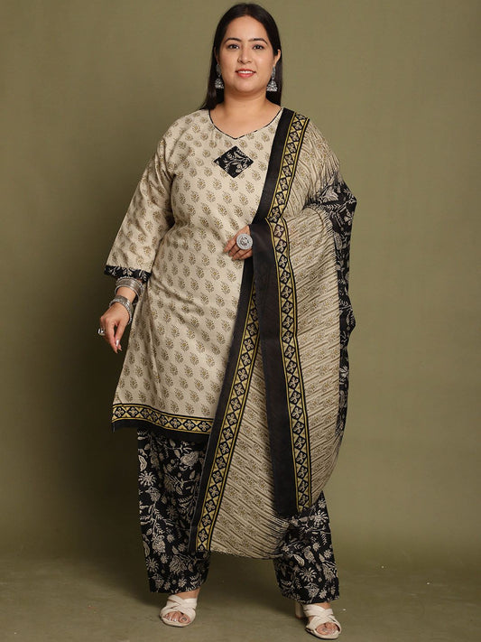 Dhiyona KL Women Ethnic Motifs Printed Kurta with Salwar & Dupatta