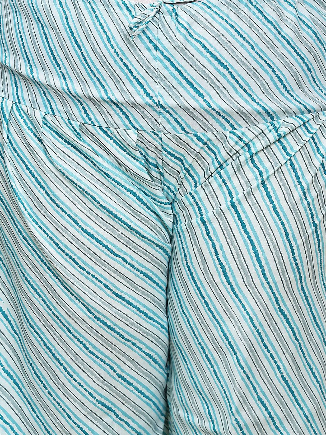 Dhiyona KL Floral Printed V-Neck Kurta With Salwar & Dupatta