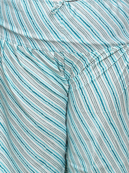 Dhiyona KL Floral Printed V-Neck Kurta With Salwar & Dupatta