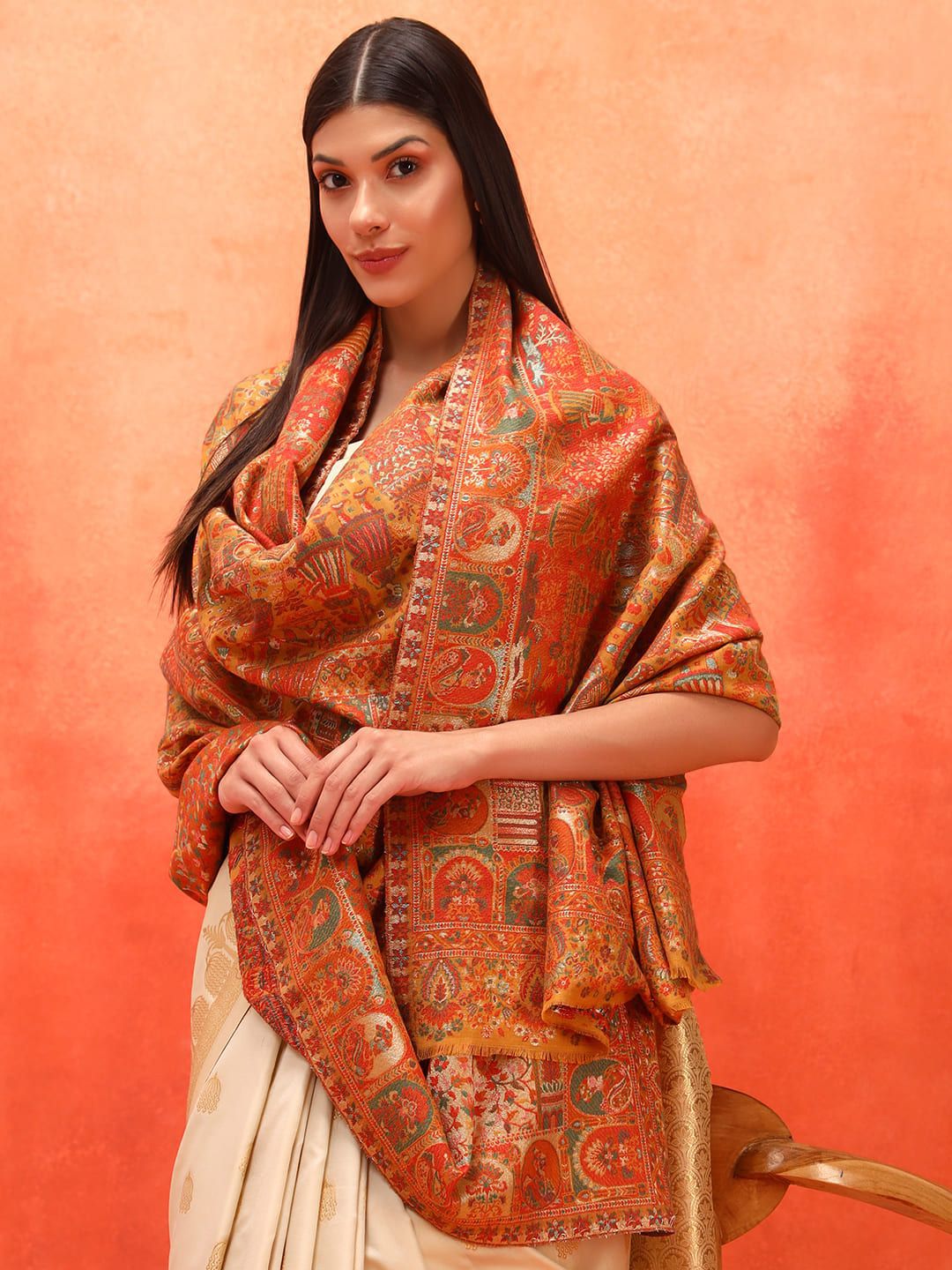 Dhiyona PA Floral Woven Design Shawl