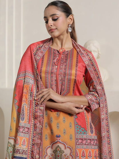 Women Ethnic Motifs Printed Regular Kurta With Trousers & Dupatta