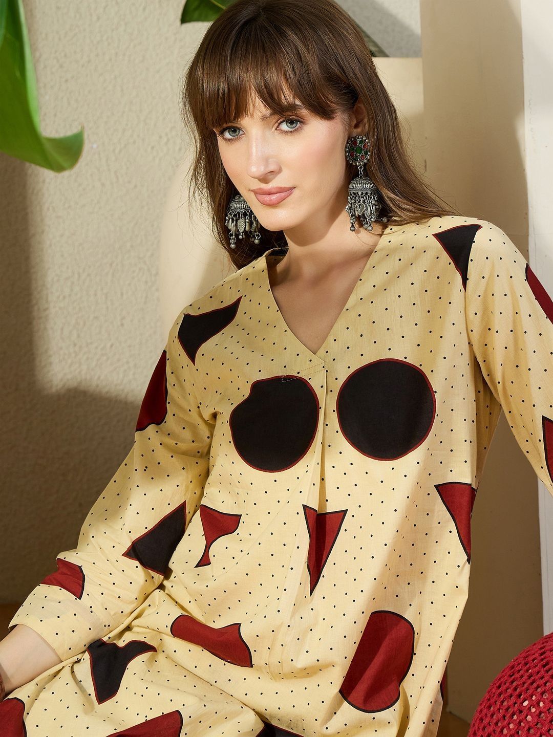 Women Printed Regular Pure Cotton Kurta with Trousers