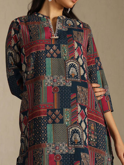 Dhiyona SO Women's Women Ethnic Motifs Printed Kurta with Palazzo