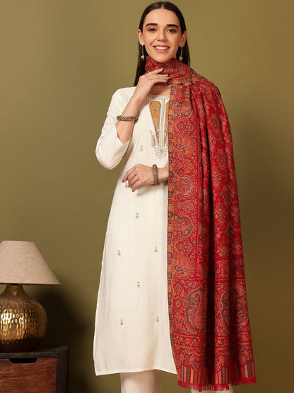 Dhiyona PA Floral Woven Design Gulraiz Kaani Woolen Shawl