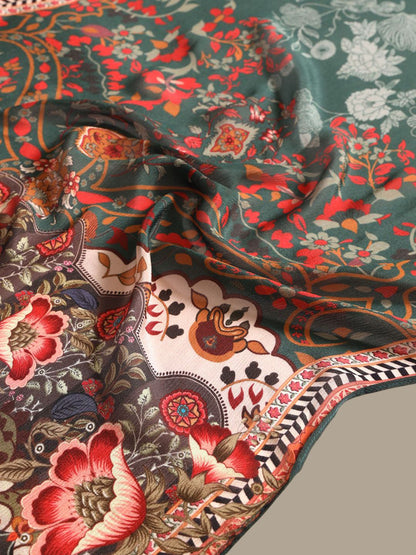 Dhiyona SO Women's Women Ethnic Motifs Printed Beads and Stones Kurta with Trousers & Dupatta