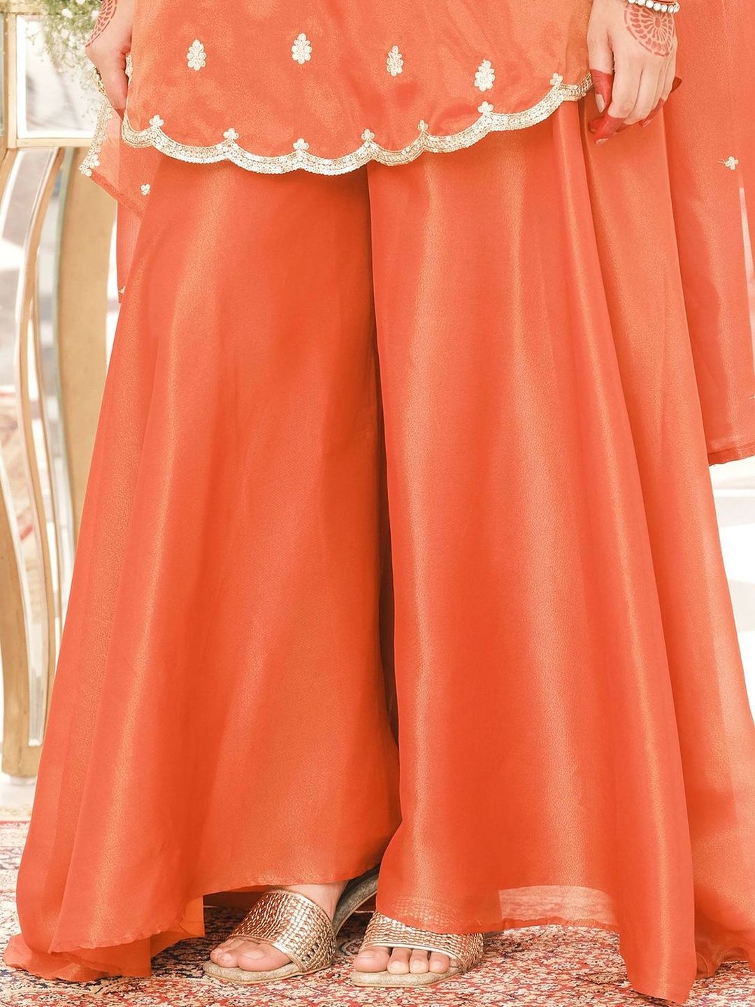 Women Ethnic Motifs Embroidered Kurta with Palazzo & Dupatta