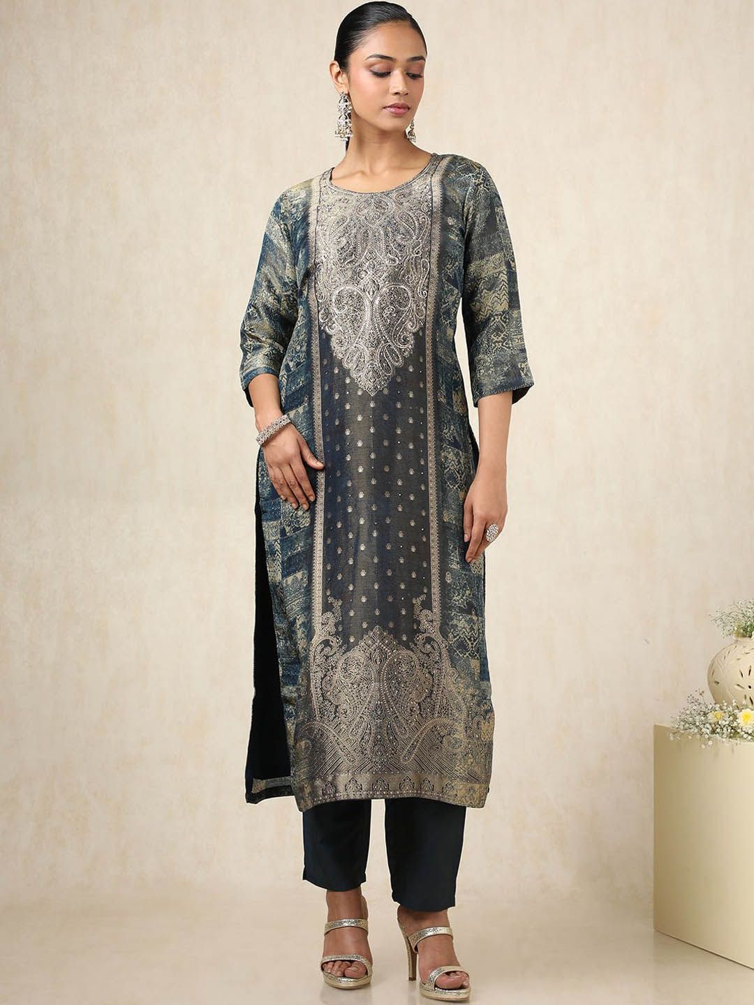 Dhiyona SO Women's Women Regular Kurta with Trousers & With Dupatta