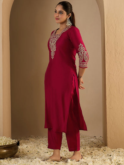 Dhiyona IE Embroidered Tunic With Trousers Co-Ords