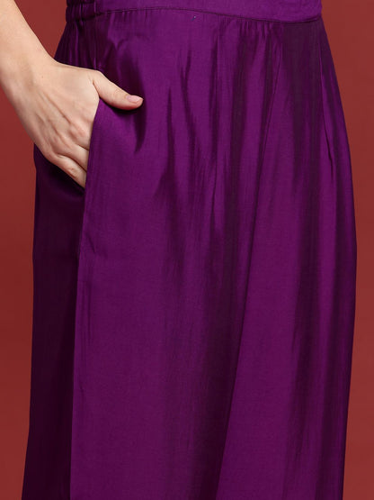 Ethnic Motifs Embroidered Kurta With Trousers & Dupatta