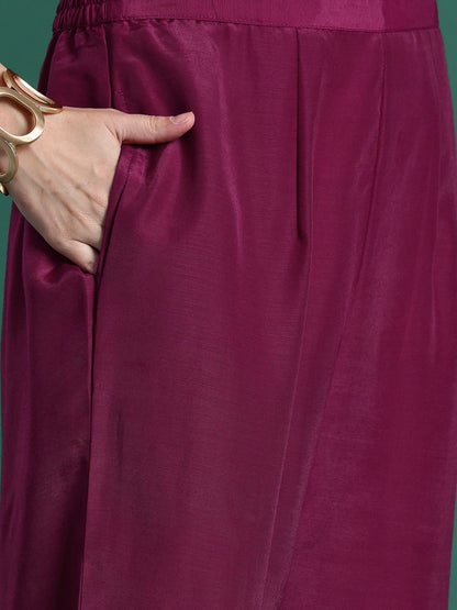 Dhiyona IE Ethnic Motifs Embroidered Sequinned Kurta with Trousers & With Dupatta